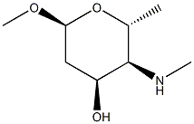 alpha-D-ribo-Hexopyranoside,methyl2,4,6-trideoxy-4-(methylamino)-(9CI) 结构式