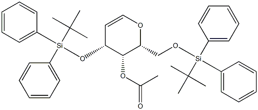 4-O-乙酰基-3,6-二-O-(叔丁基二苯基甲硅烷基)-D-半乳醛, 342029-19-0, 结构式