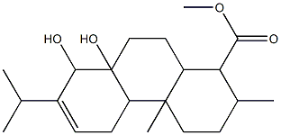 (1R)-1,2,3,4,4a,4bα,5,8,8a,9,10,10aα-Dodecahydro-8β,8aα-dihydroxy-1,4aβ-dimethyl-7-isopropylphenanthrene-1α-carboxylic acid methyl ester Structure