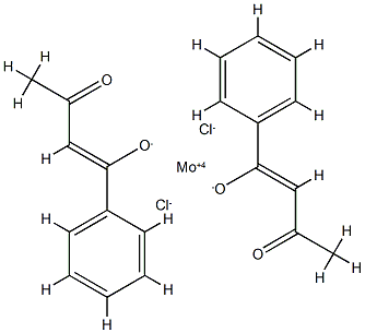 dichlorobis(1-phenylbutane-1,3-dionato)molybdenum(IV) 化学構造式