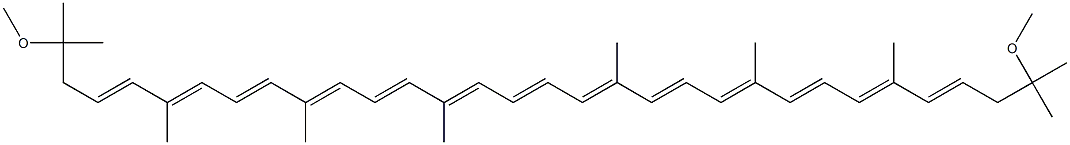 (3E,3'E,5E,5'E)-3,3',4,4'-テトラデヒドロ-1,1',2,2'-テトラヒドロ-1,1'-ジメトキシ-ψ,ψ-カロテン 化学構造式