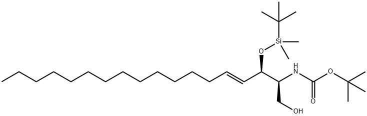 D-erythro-Sphingosine-N-tert-butyloxycarbonyl-O-tert-butyldiMethylsilyl Structure