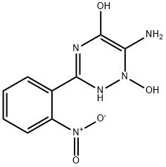 1,2,4-Triazin-5-ol,6-amino-1,2-dihydro-1-hydroxy-3-(2-nitrophenyl)-(9CI) Structure