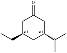 Cyclohexanone, 3-ethyl-5-(1-methylethyl)-, (3R,5R)-rel- (9CI) 结构式