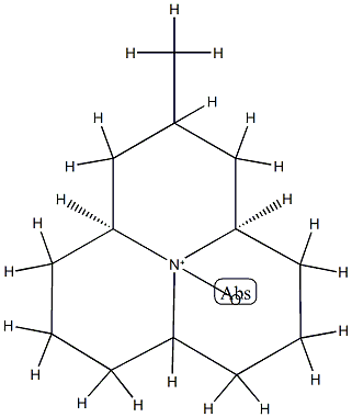 (3aβ,6aα,9aβ)-ドデカヒドロ-2α-メチルピリド[2,1,6-de]キノリジン10-オキシド 化学構造式