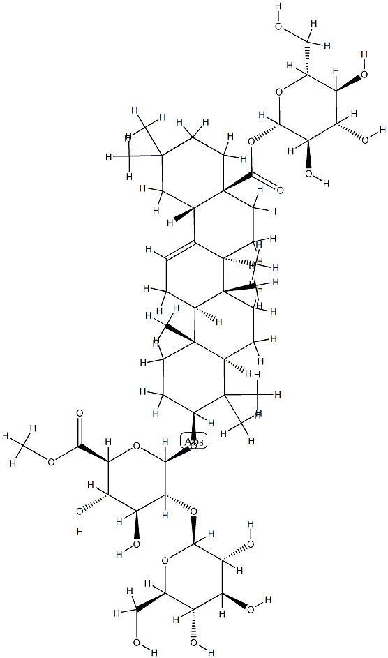 竹节参皂苷V甲酯, 34291-22-0, 结构式