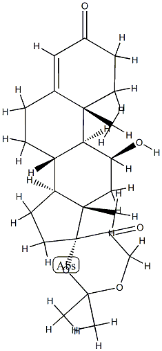 コルチゾールアセトニド 化学構造式