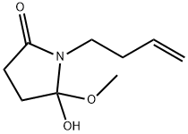 2-Pyrrolidinone,1-(3-butenyl)-5-hydroxy-5-methoxy-(9CI) Structure