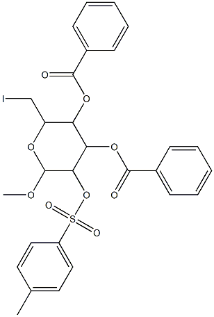 .alpha.-D-Glucopyranoside, methyl 6-deoxy-6-iodo-, 3,4-dibenzoate 2-(4-methylbenzenesulfonate)|