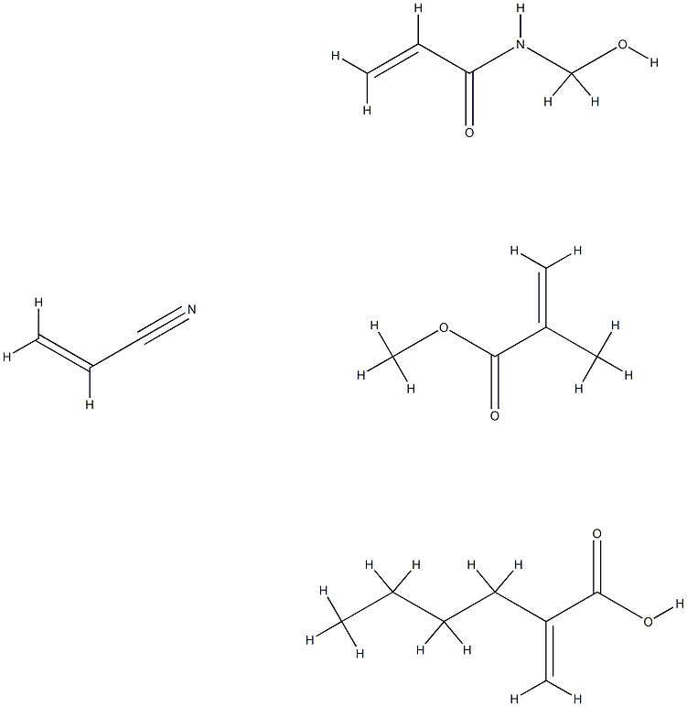 34363-45-6 2-甲基-2-丙烯酸甲酯、2-丙烯酸丁酯、N-(羟甲基)-2-丙烯酰胺和2-丙烯腈的聚合物