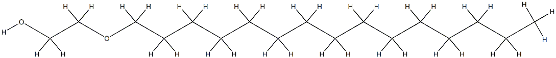 αペンタデシルωヒドロキシポリ（オキシエチレン） 化学構造式