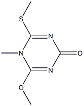 1,3,5-Triazin-2(5H)-one,4-methoxy-5-methyl-6-(methylthio)-(9CI) Struktur