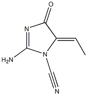 1H-Imidazole-1-carbonitrile,2-amino-5-ethylidene-4,5-dihydro-4-oxo-(9CI) Struktur