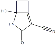 2-Azabicyclo[3.2.0]hept-4-ene-4-carbonitrile,1-hydroxy-3-oxo-(9CI) Struktur