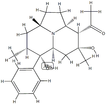 34443-74-8 (2aS,4R,5aα,6S,8aβ)-3α-Acetyl-4,7α-dimethyl-6-phenyldecahydro-1H-pyrrolo[2,1,5-de]quinolizine-4,6-diol