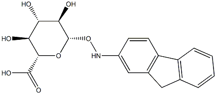 1-Deoxy-1-[(9H-fluoren-2-ylamino)oxy]-β-D-glucopyranuronic acid Struktur