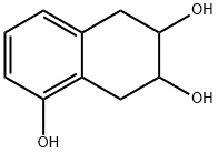 Cis-5,6,7,8-terahydrogen-6,7-dihydroxy-1-naphthol 化学構造式