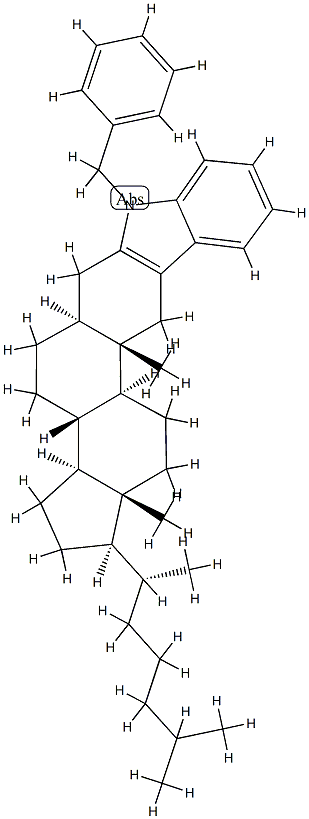 1'-フェニルメチル-1'H-5α-コレスタ-2-エノ[3,2-b]インドール 化学構造式