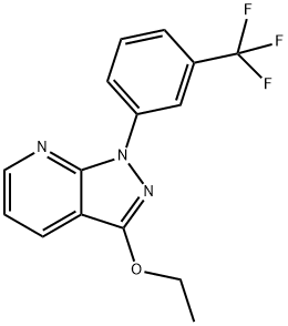 3-Ethoxy-1-(α,α,α-trifluoro-m-tolyl)-1H-pyrazolo[3,4-b]pyridine Struktur