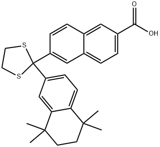 6-[2-(5,6,7,8-Tetrahydro-5,5,8,8-tetramethyl-2-naphthalenyl)-1,3-dithiolan-2-yl]-2-naphthalenecarboxylicacid|MM 11253