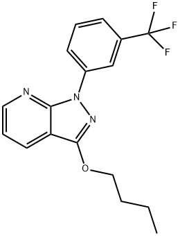 3-Бутокси-1-(α,α,α-трифтор-м-толил)-1H-пиразоло[3,4-b]пиридин структура