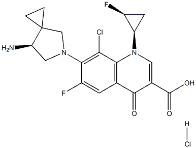 Sitafloxacin (hydrochloride) 化学構造式