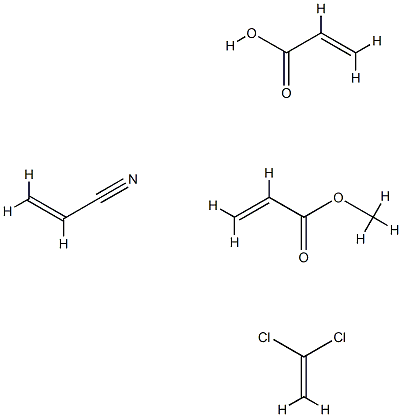 2-Propenoic acid, polymer with 1,1-dichloroethene, methyl 2-propenoate and 2-propenenitrile 化学構造式