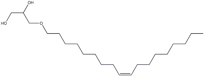 rac-(R*)-3-[(Z)-9-オクタデセニルオキシ]-1,2-プロパンジオール 化学構造式
