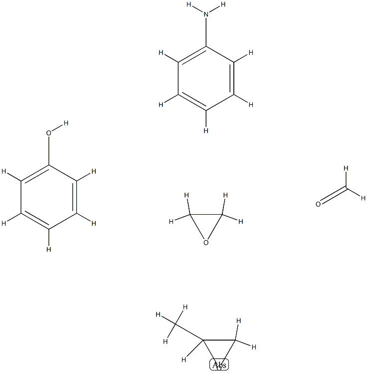 Formaldehyde, polymer with benzenamine, methyloxirane, oxirane and phenol 化学構造式