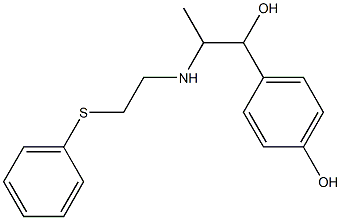 p-ヒドロキシ-α-[1-[[2-(フェニルチオ)エチル]アミノ]エチル]ベンジルアルコール 化学構造式