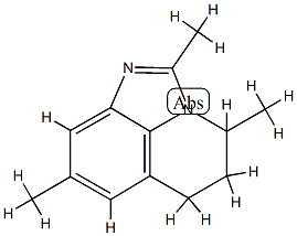 4H-Imidazo[4,5,1-ij]quinoline,5,6-dihydro-2,4,8-trimethyl-(9CI) 化学構造式