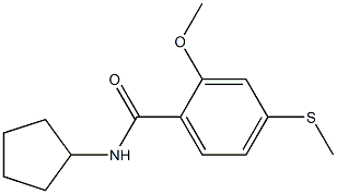 N-cyclopentyl-2-methoxy-4-(methylsulfanyl)benzamide Structure