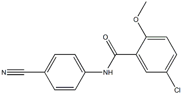 5-chloro-N-(4-cyanophenyl)-2-methoxybenzamide 结构式