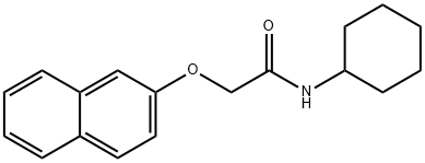 N-cyclohexyl-2-(2-naphthyloxy)acetamide 结构式