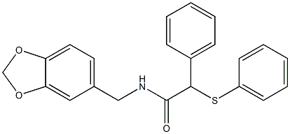 349539-13-5 N-(1,3-benzodioxol-5-ylmethyl)-2-phenyl-2-(phenylsulfanyl)acetamide