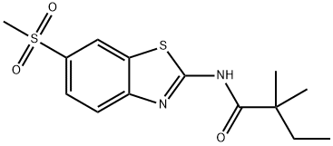 2,2-dimethyl-N-[6-(methylsulfonyl)-1,3-benzothiazol-2-yl]butanamide Structure