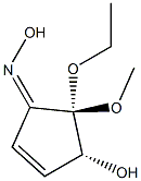 2-Cyclopenten-1-one,5-ethoxy-4-hydroxy-5-methoxy-,oxime,(4R,5S)-rel-(9CI) 结构式