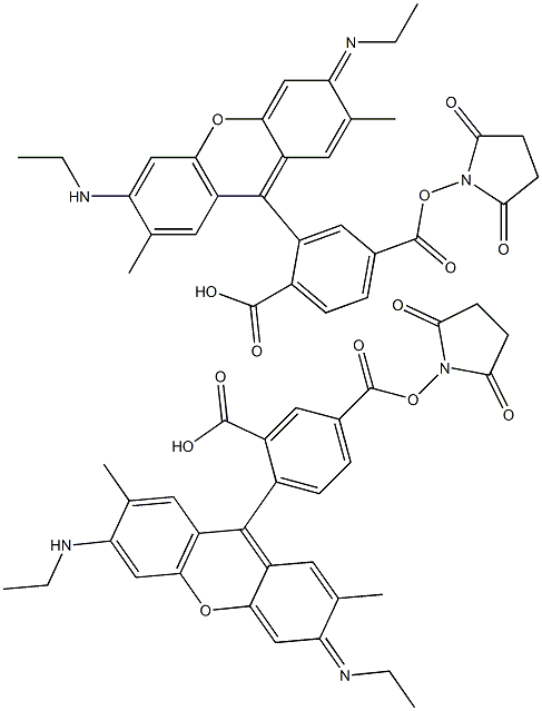 5(6)-羧基罗丹明6G琥珀酰亚胺酯, 混合物,349672-89-5,结构式