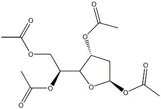 2-Deoxy-α-D-arabino-hexofuranose tetraacetate 结构式