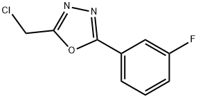 2-(chloromethyl)-5-(3-fluorophenyl)-1,3,4-oxadiazole(SALTDATA: FREE) Struktur