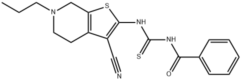 N-benzoyl-N'-(3-cyano-6-propyl-4,5,6,7-tetrahydrothieno[2,3-c]pyridin-2-yl)thiourea Structure