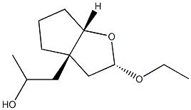 3aH-Cyclopenta[b]furan-3a-ethanol,2-ethoxyhexahydro-alpha-methyl-,(2R,3aS,6aR)-rel-(9CI) Struktur
