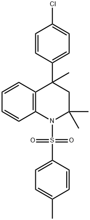 4-(4-chlorophenyl)-2,2,4-trimethyl-1-[(4-methylphenyl)sulfonyl]-1,2,3,4-tetrahydroquinoline Struktur