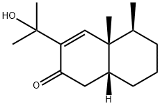 (4aR)-4a,5,6,7,8,8aβ-Hexahydro-3-(1-hydroxy-1-methylethyl)-4a,5β-dimethylnaphthalen-2(1H)-one 结构式