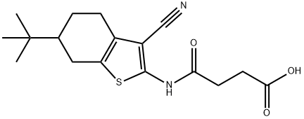 4-{[6-(tert-butyl)-3-cyano-4,5,6,7-tetrahydro-1-benzothiophen-2-yl]amino}-4-oxobutanoic acid,351440-80-7,结构式