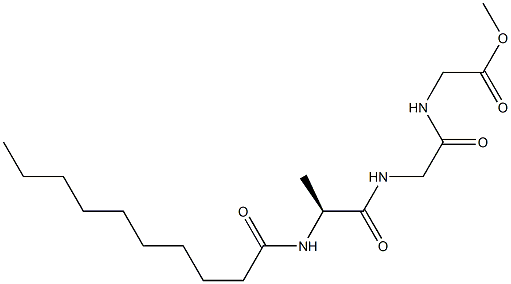 N-デカノイル-L-Ala-Gly-Gly-OMe 化学構造式