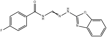 N-(1,3-benzoxazol-2-yl)-N''-(4-fluorobenzoyl)guanidine 化学構造式