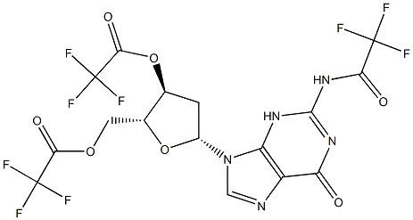 3'-O,5'-O-Bis(trifluoroacetyl)-2'-deoxy-N-(trifluoroacetyl)guanosine,35170-11-7,结构式