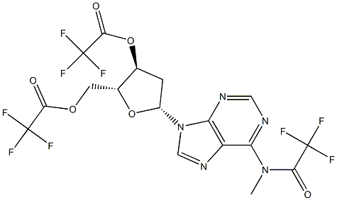 3'-O,5'-O-Bis(trifluoroacetyl)-2'-deoxy-N-methyl-N-(trifluoroacetyl)adenosine,35170-12-8,结构式