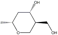 2H-Pyran-3-methanol, tetrahydro-4-hydroxy-6-methyl-, (3R,4R,6S)-rel- (9CI),351875-56-4,结构式